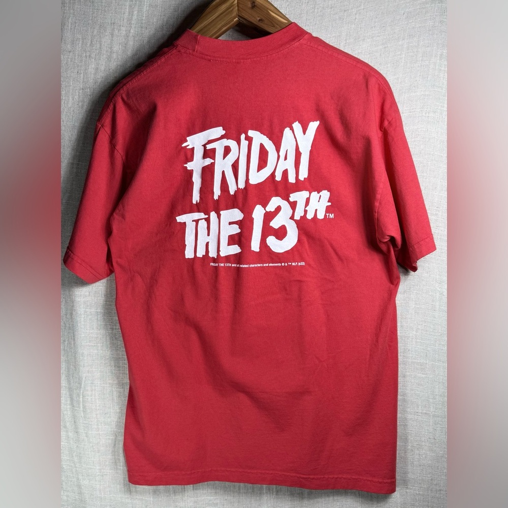 Jason Takes Manhattan Friday The 13th Short Sleeve Red Tee Size Large